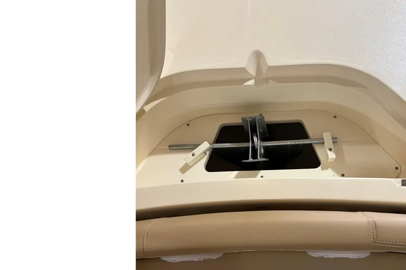 Slide: The Image of Anchor compartment of the 2024 Scout 215 Dorado boat model. - 9