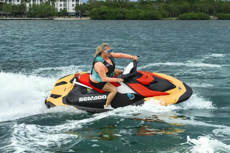 Slide: The Image of Manufacturer Provided Image: Person riding 2026 Sea-Doo Spark for 2 on open water. - 3