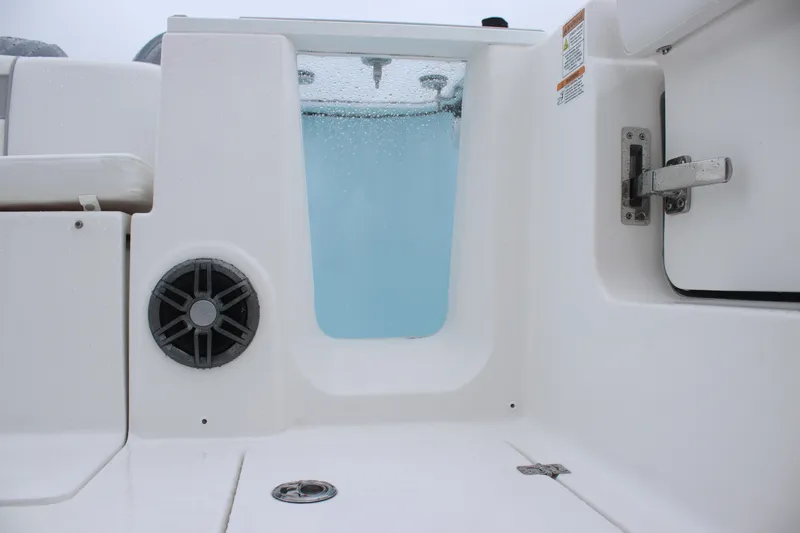 Slide: The Image of Interior view of 2026 Sea Fox 268 Commander boat with speaker and hatch. - 13
