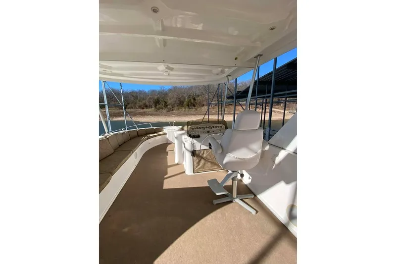 Slide: The Image of Sunny deck of 2007 Summerset houseboat with lounge chairs and scenic view. - 133