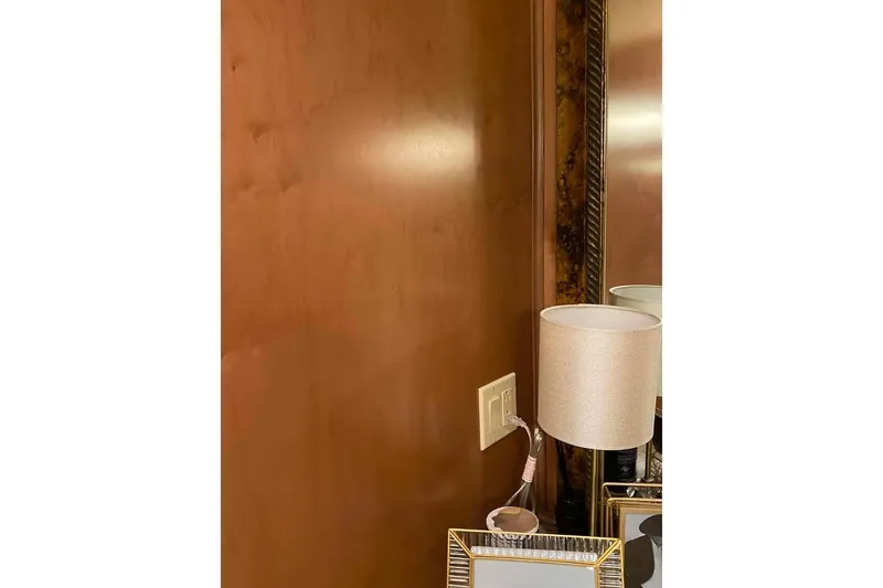 Slide: The Image of Elegant bathroom sink with granite countertop and decorative gold vase, Summerset 21' x 106', 2007 model. - 200