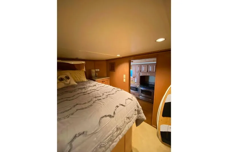 Slide: The Image of Luxurious bathroom in 2007 Summerset houseboat, featuring glass shower and elegant fixtures. - 281