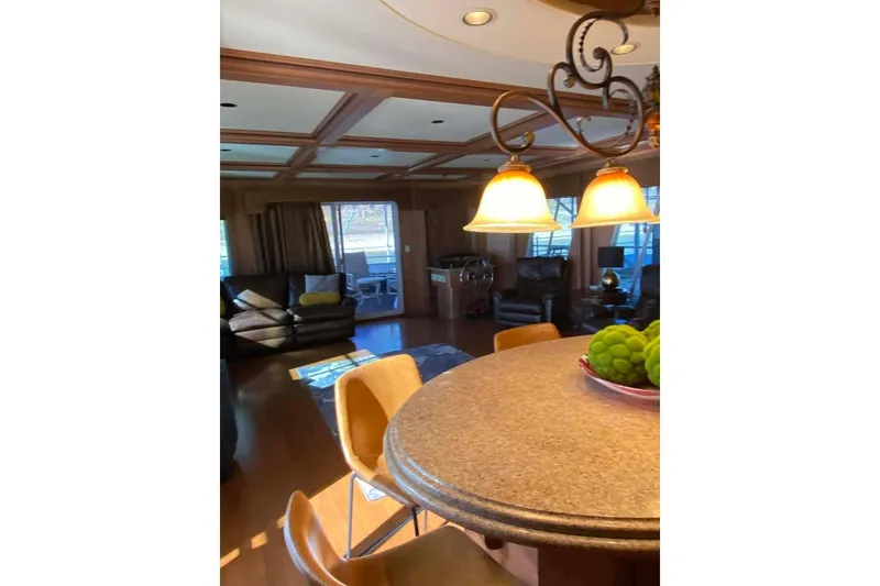 Slide: The Image of Ornate glass cabinet doors in a 2007 Summerset model, featuring intricate diamond patterns. - 320