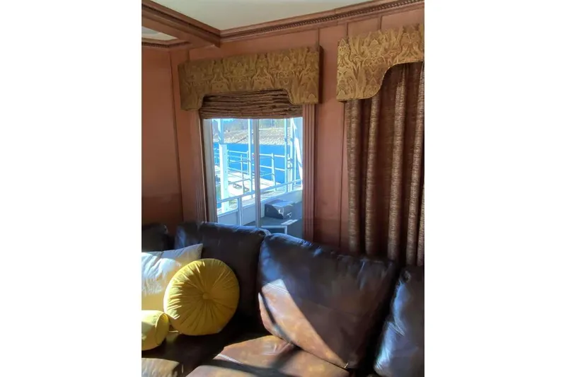 Slide: The Image of Light switches on a wooden panel in a 2007 Summerset 21' x 106' model. - 333