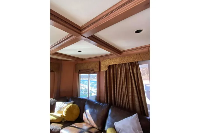 Slide: The Image of Luxurious wooden ceiling interior of 2007 Summerset 21' x 106' houseboat. - 344
