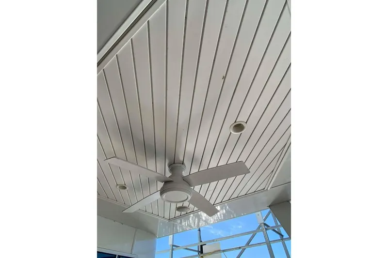 Slide: The Image of Interior view of 2007 Summerset houseboat with outdoor seating area. - 353