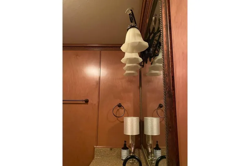 Slide: The Image of Granite countertop in Summerset 21' x 106' model, 2007, with wooden cabinetry. - 39