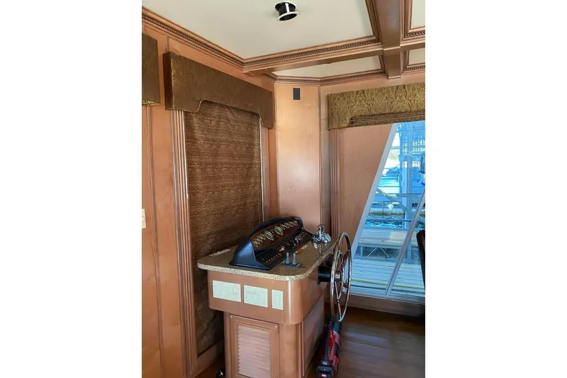 Slide: The Image of 2007 Summerset houseboat, 21' x 106', docked with protective fenders. - 4