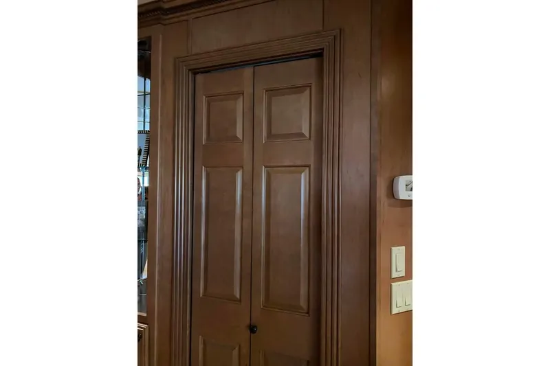 Slide: The Image of Compact bathroom with tiled shower and toilet in 2007 Summerset 21' x 106' model. - 43