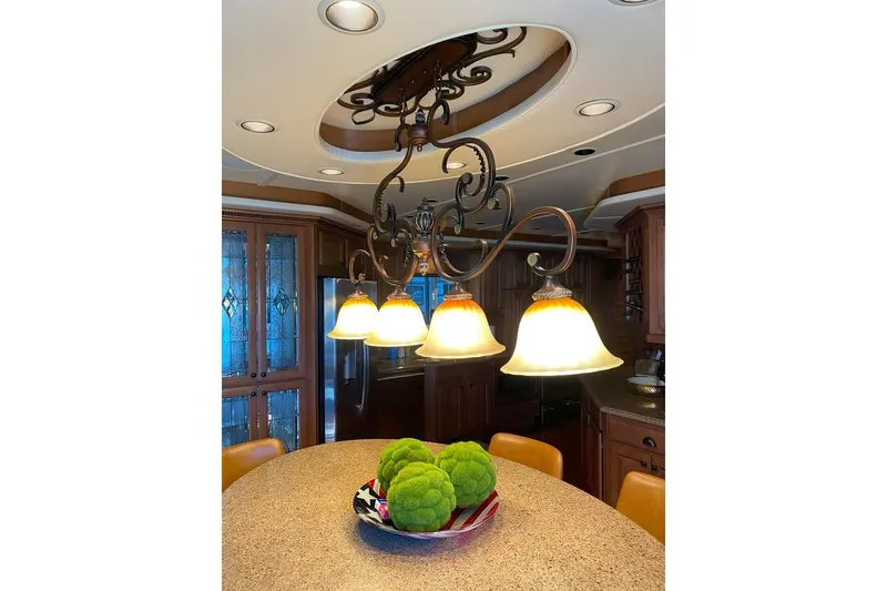 Slide: The Image of Side view of 2007 Summerset 21' x 106' houseboat docked with fenders. - 5