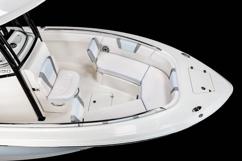 Slide: The Image of Manufacturer Provided Image: 2025 Robalo R232 Explorer boat with spacious seating and sleek design. - 29
