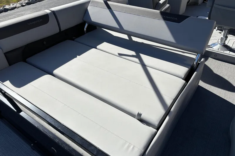 Slide: The Image of 2026 Veranda Relax VR 22 VLC boat interior with convertible seating and modern design. - 8