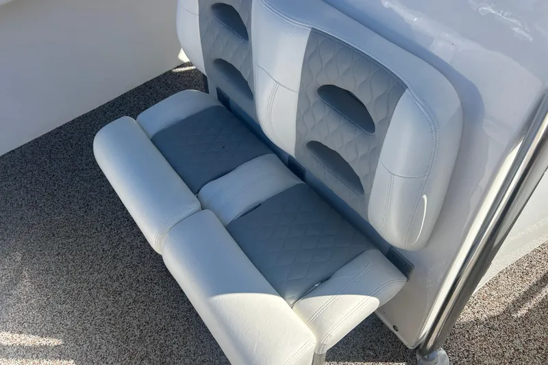 Slide: The Image of 2021 Twin Vee 260 VIVA boat seat with quilted upholstery design. - 11