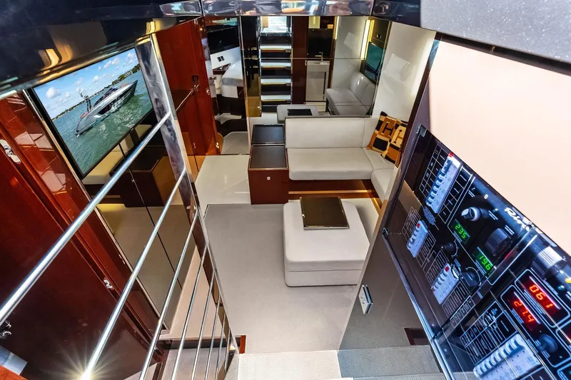Slide: The Image of Luxurious interior of 2021 Riva 56 Rivale yacht with modern design and technology. - 39
