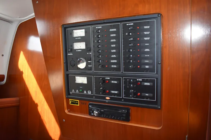 Slide: The Image of Electrical control panel of 2002 Beneteau Oceanis 42CC. - 28