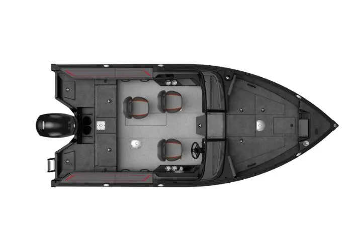 Slide: The Image of 2025 Alumacraft Trophy 175X Sport boat displayed indoors at Westre's Marine & Sport. - 3