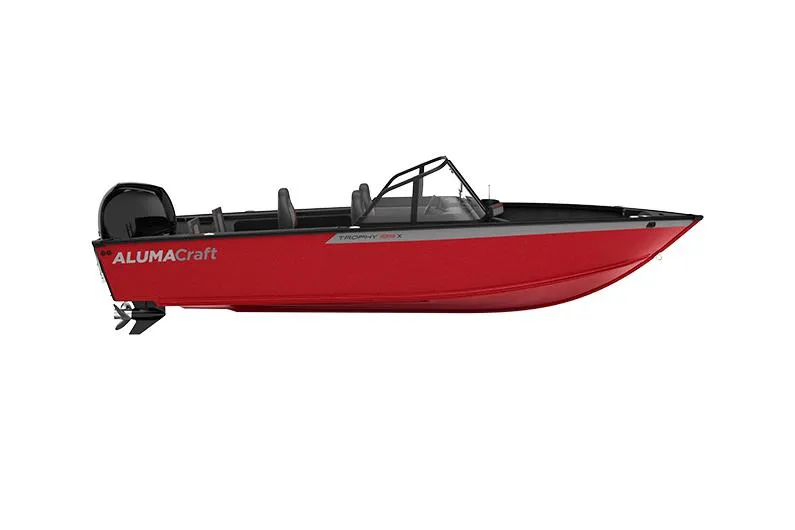 The Image of 2025 Alumacraft Trophy 185X Sport boat on display in showroom. - 0