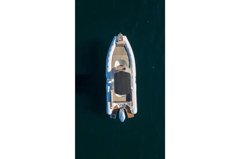 Slide: The Image of Overhead view of 2026 BWA GTO 308 boat on dark water. - 7
