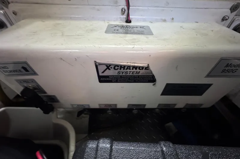 Slide: The Image of X-Change System in 2003 Silverton 410 Sport Bridge engine room, Model 950G. - 134