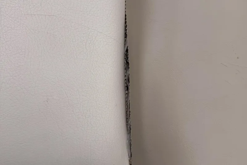 Slide: The Image of Close-up of 2012 Crownline Eclipse E2 boat seat upholstery detail. - 8