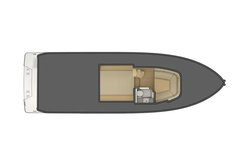 Slide: The Image of Manufacturer Provided Image: Top view of 2022 Sea Ray SLX 400 boat layout. - 49