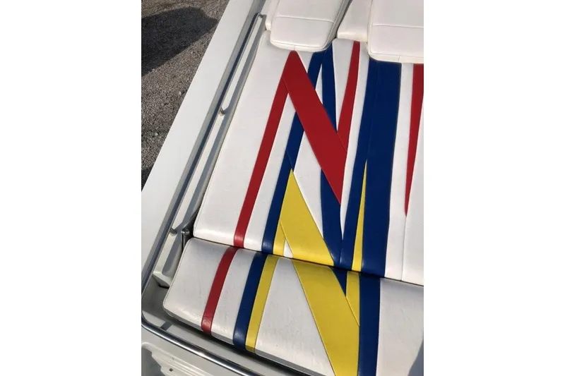 Slide: The Image of Colorful striped seat design on 1998 Formula 382 FASTech boat. - 9
