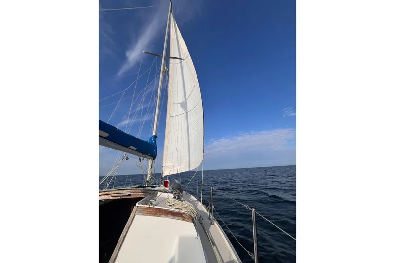Slide: The Image of Sailing on a 1985 Catalina 36 yacht under clear blue skies. - 8