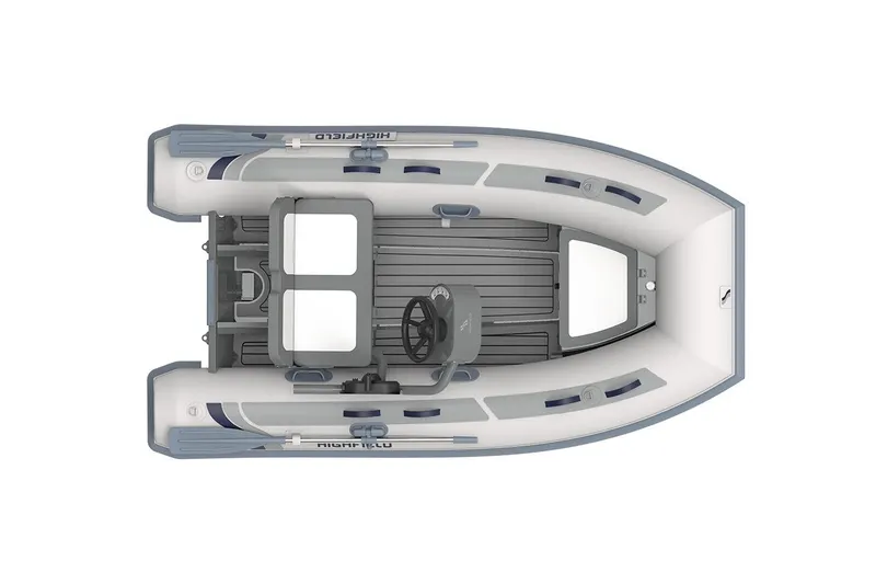 Slide: The Image of Top view of Highfield Classic 310 boat, 2026 model. - 8
