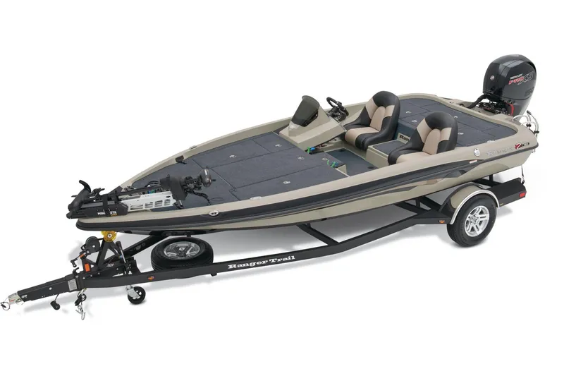 Slide: The Image of Manufacturer Provided Image: 2026 Ranger Z185 fishing boat on trailer, featuring dual seats and modern design. - 23