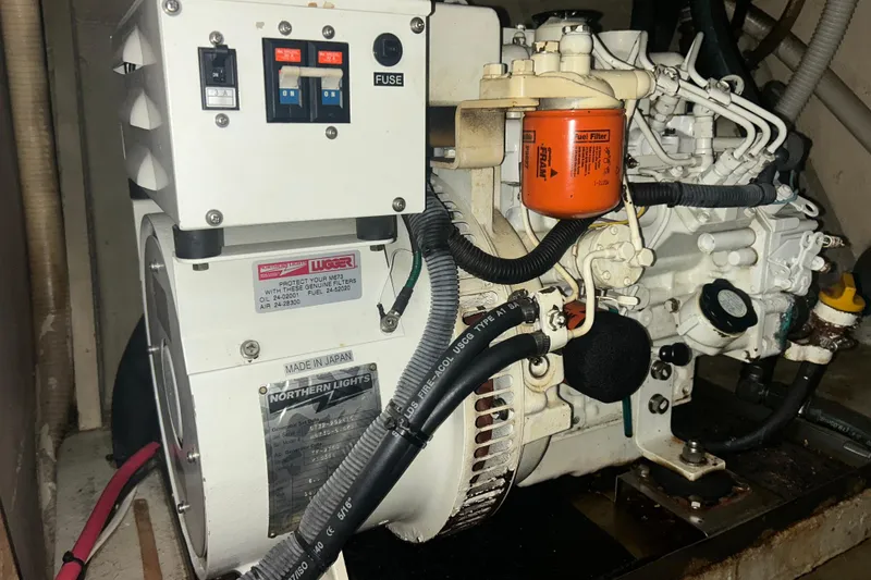 Slide: The Image of Engine room of a 1976 Bristol Trawler with Northern Lights generator. - 55