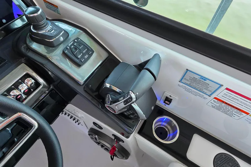 Slide: The Image of Control panel of 2026 Formula 350 Crossover Bowrider I/O with joystick and throttle. - 19