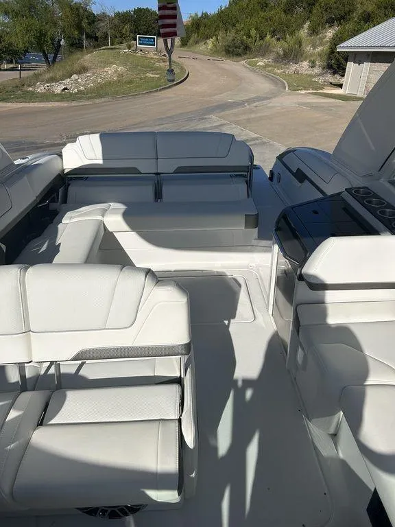 Slide: The Image of 2025 Formula 310 Bowrider interior with spacious seating and modern design. - 12