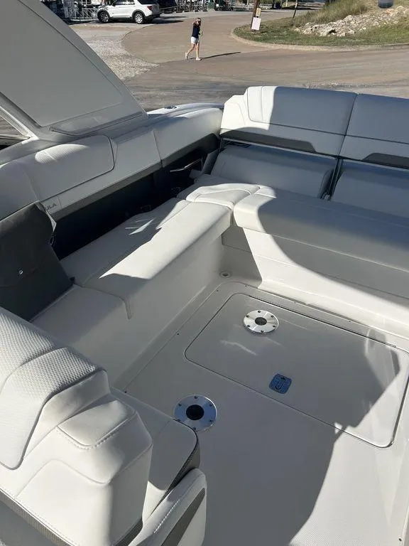 Slide: The Image of 2025 Formula 310 Bowrider interior with spacious seating and modern design. - 14