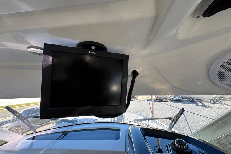 Slide: The Image of Interior view of 2020 Beneteau Antares 27 boat with mounted Eyoyo monitor. - 28
