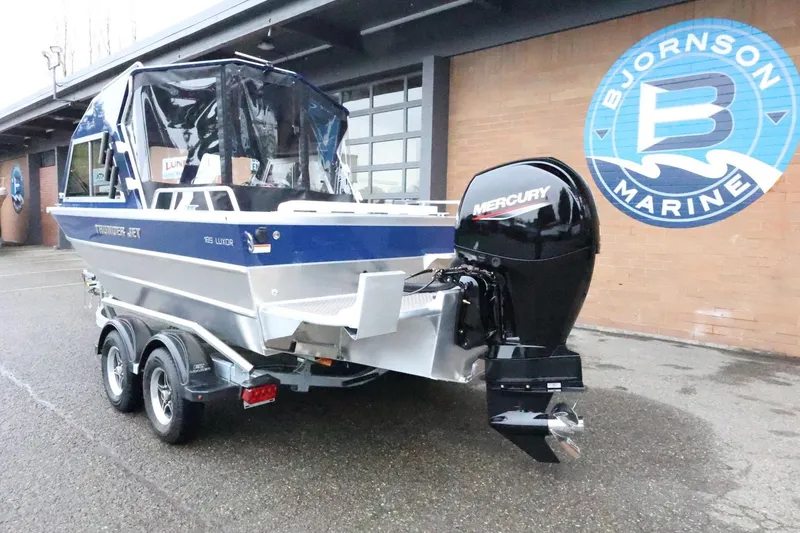 Slide: The Image of 2026 Thunder Jet 185 Luxor boat with Mercury engine at Bjornson Marine. - 8