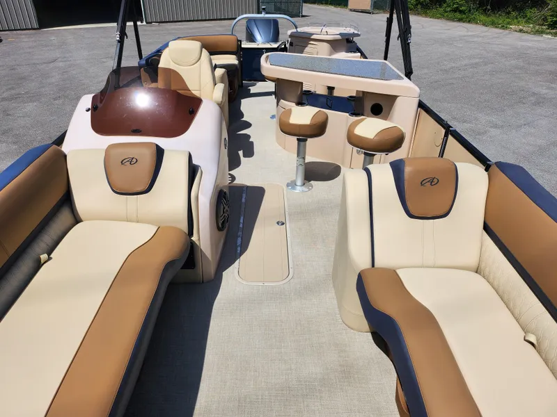 Slide: The Image of 2021 Avalon Catalina Platinum Entertainer Funship - 25' with luxurious seating and entertainment area. - 14