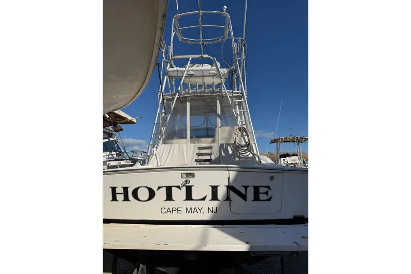 Slide: The Image of 1995 Blackfin 31 Combi boat named "Hotline" docked in Cape May, NJ. - 4