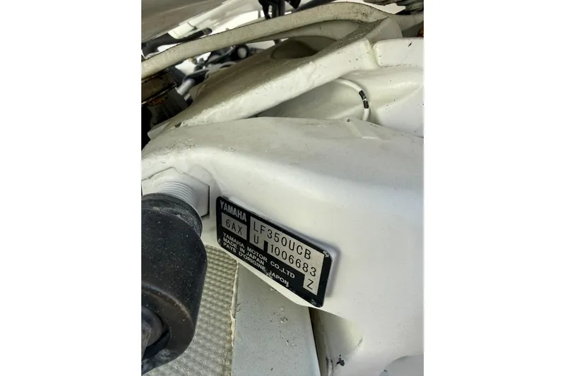 Slide: The Image of Yamaha engine detail on 2006 Buddy Davis 34 Center Console boat. - 15