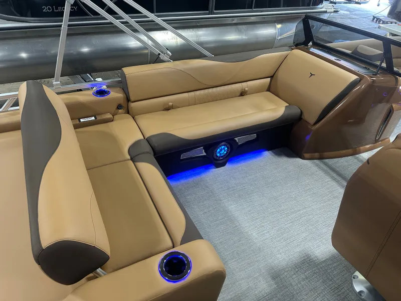 Slide: The Image of Tahoe LTZ 200HP VRB Windshield 2385 Swingback Tritoon $55995 2025 - 19