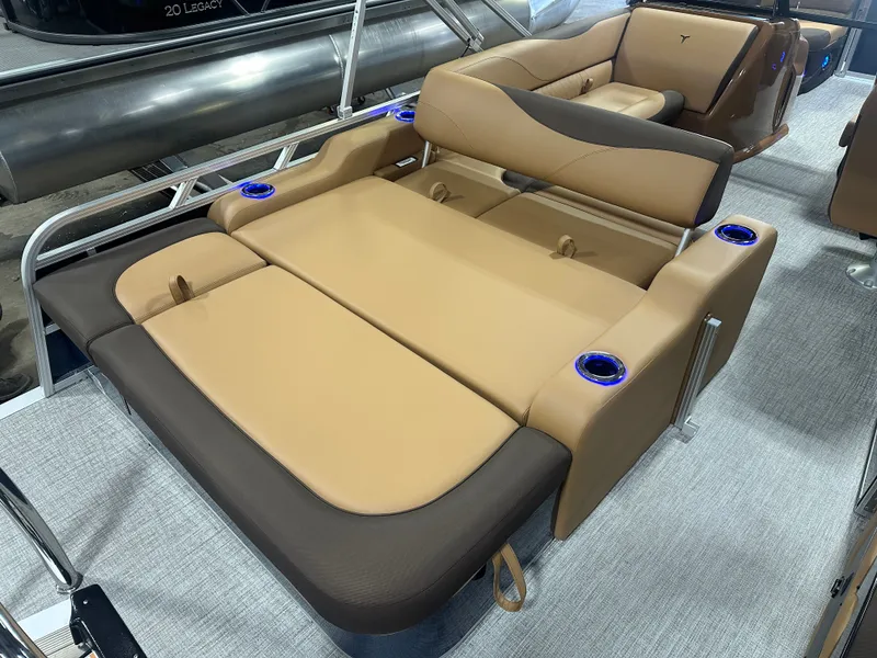 Slide: The Image of Tahoe LTZ 200HP VRB Windshield 2385 Swingback Tritoon $55995 2025 - 20