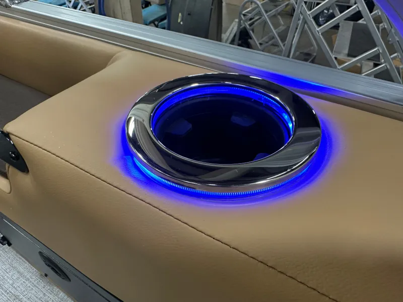 Slide: The Image of Tahoe LTZ 200HP VRB Windshield 2385 Swingback Tritoon $55995 2025 - 25