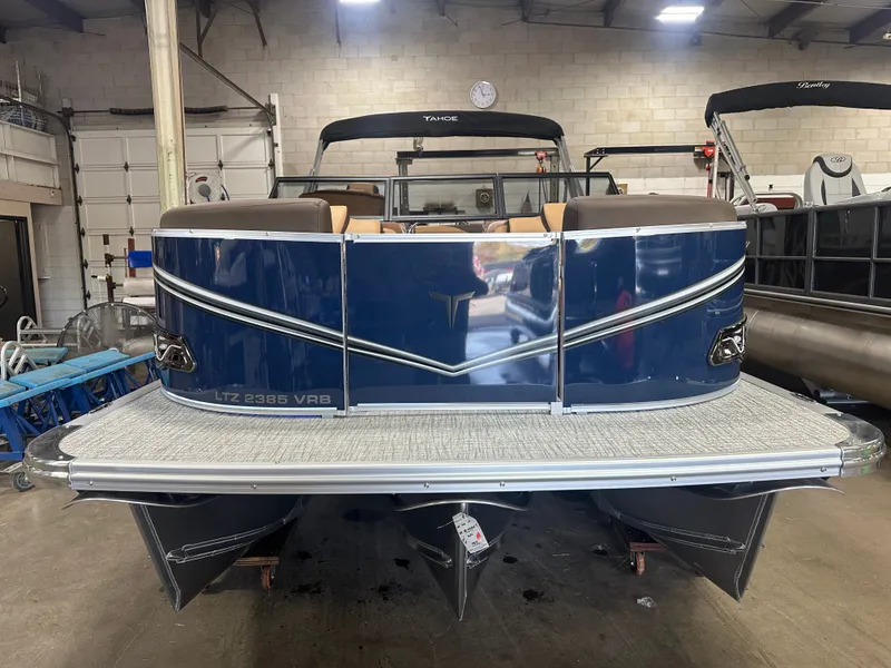 Slide: The Image of Tahoe LTZ 200HP VRB Windshield 2385 Swingback Tritoon $55995 2025 - 34