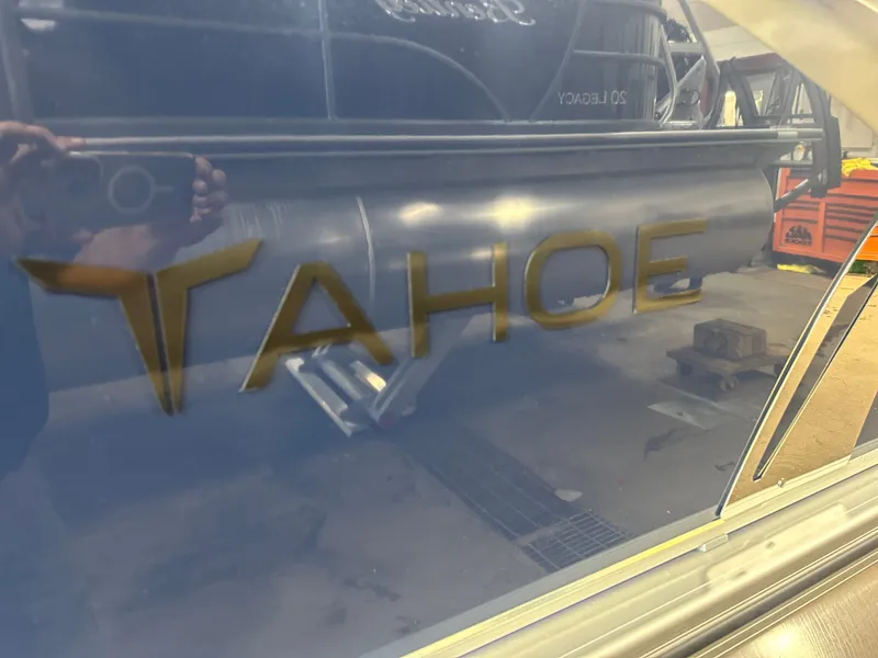 Slide: The Image of Tahoe LTZ 200HP VRB Windshield 2385 Swingback Tritoon $55995 2025 - 38