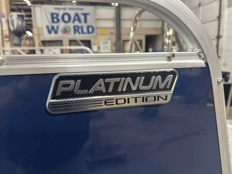 Slide: The Image of Tahoe LTZ 200HP VRB Windshield 2385 Swingback Tritoon $55995 2025 - 39