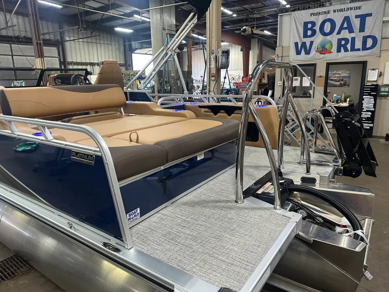 Slide: The Image of Tahoe LTZ 200HP VRB Windshield 2385 Swingback Tritoon $55995 2025 - 40