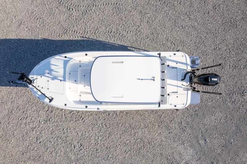 Slide: The Image of Top view of 2026 Caymas 26 HB boat on gravel surface. - 66