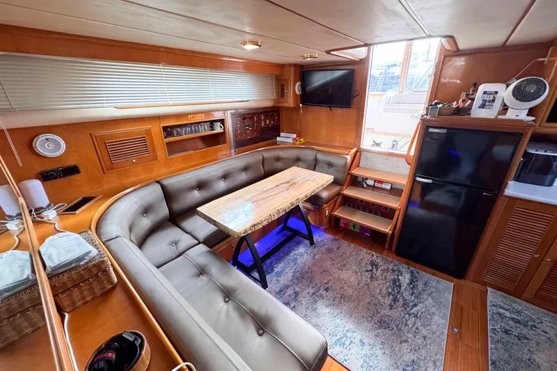 Slide: The Image of Luxurious interior of 2007 Albin 45 Command Bridge with plush seating and modern amenities. - 19