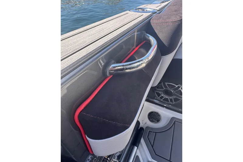 Slide: The Image of 2025 Nor-Tech 390 Sport Center Console interior detail with sleek design and modern features. - 12