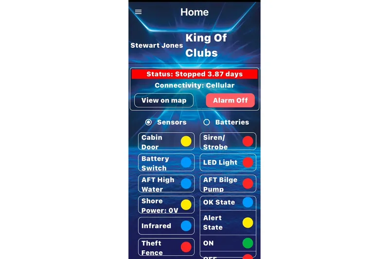 Slide: The Image of 2025 Nor-Tech 390 Sport Center Console dashboard with status indicators and connectivity options. - 29