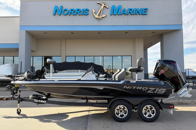 The Image of 2026 Nitro Z19 XL Pro boat displayed at Norris Marine dealership. - 2